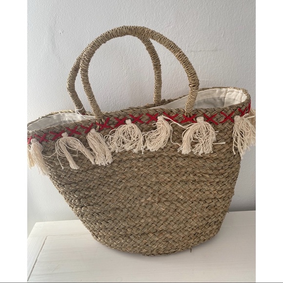 Pink Haley straw tote - Picture 7 of 7